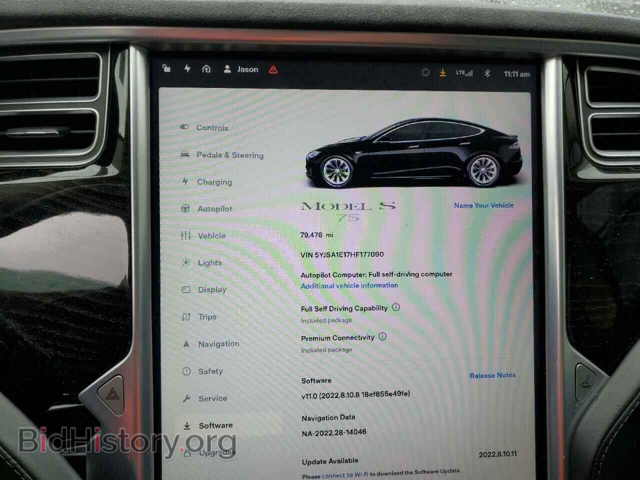 2017 TESLA MODEL S - VIN: 5YJSA1E17HF177090 - Photo 9