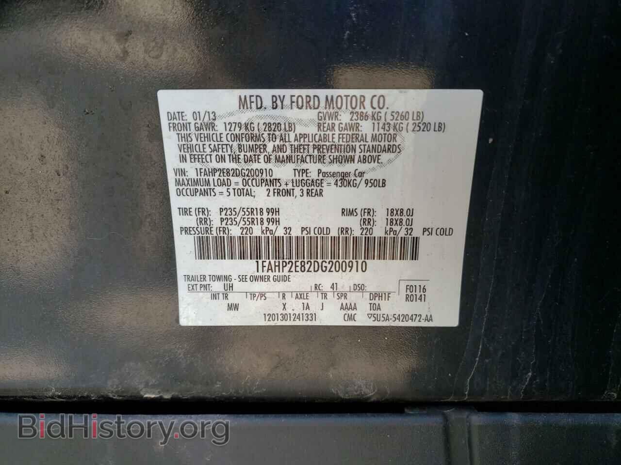 2013 FORD TAURUS - VIN: 1FAHP2E82DG200910 - Photo 12