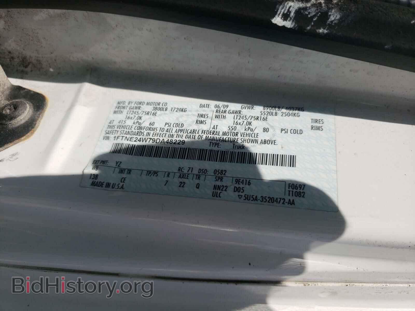 2009 FORD ECONOLINE - VIN: 1FTNE24W79DA48229 - Фото 10