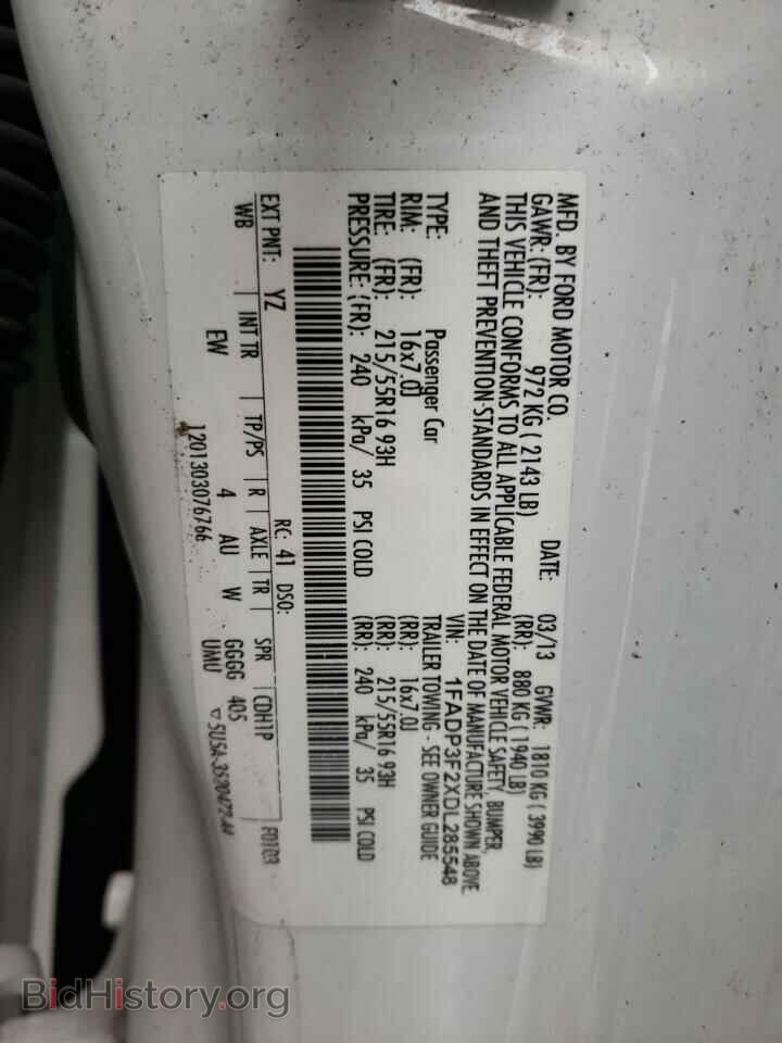 2013 FORD FOCUS - VIN: 1FADP3F2XDL285548 - Фото 10