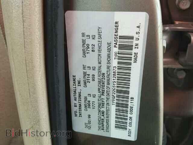 2000 MAZDA 626 - VIN: 1YVGF22C5Y5128873 - Фото 9