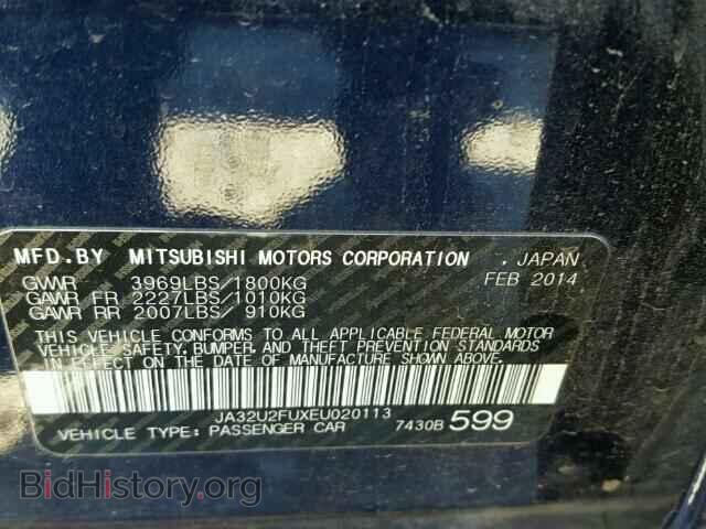 2014 MITSUBISHI LANCER - VIN: JA32U2FUXEU020113 - Фото 10