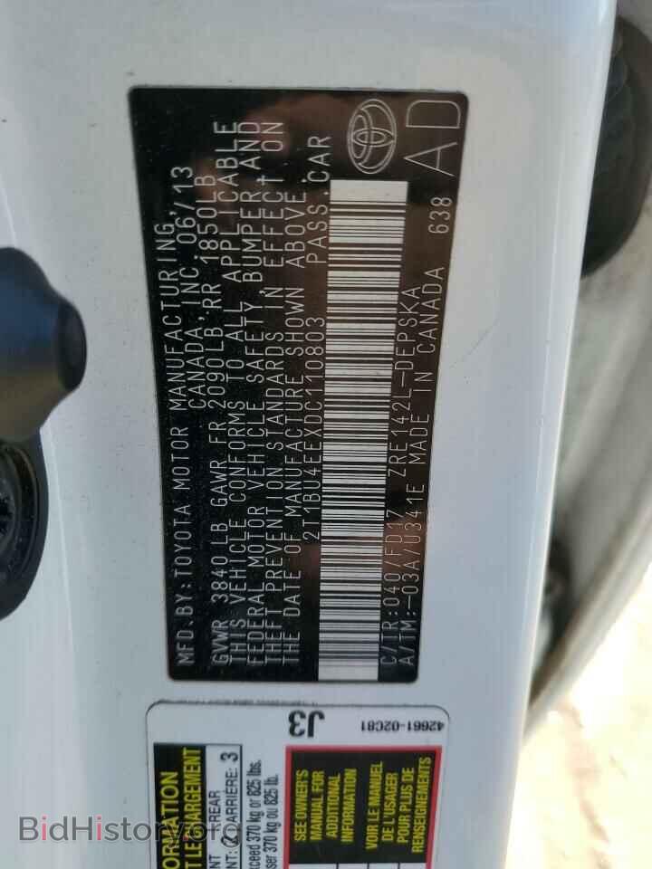 2013 TOYOTA COROLLA - VIN: 2T1BU4EEXDC110803 - Фото 12