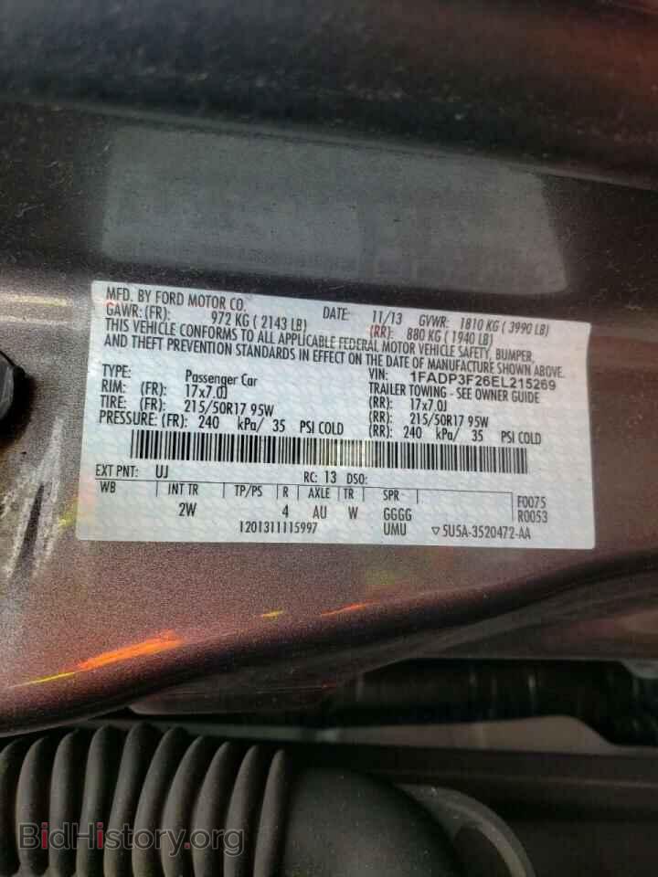 2014 FORD FOCUS - VIN: 1FADP3F26EL215269 - Фото 10