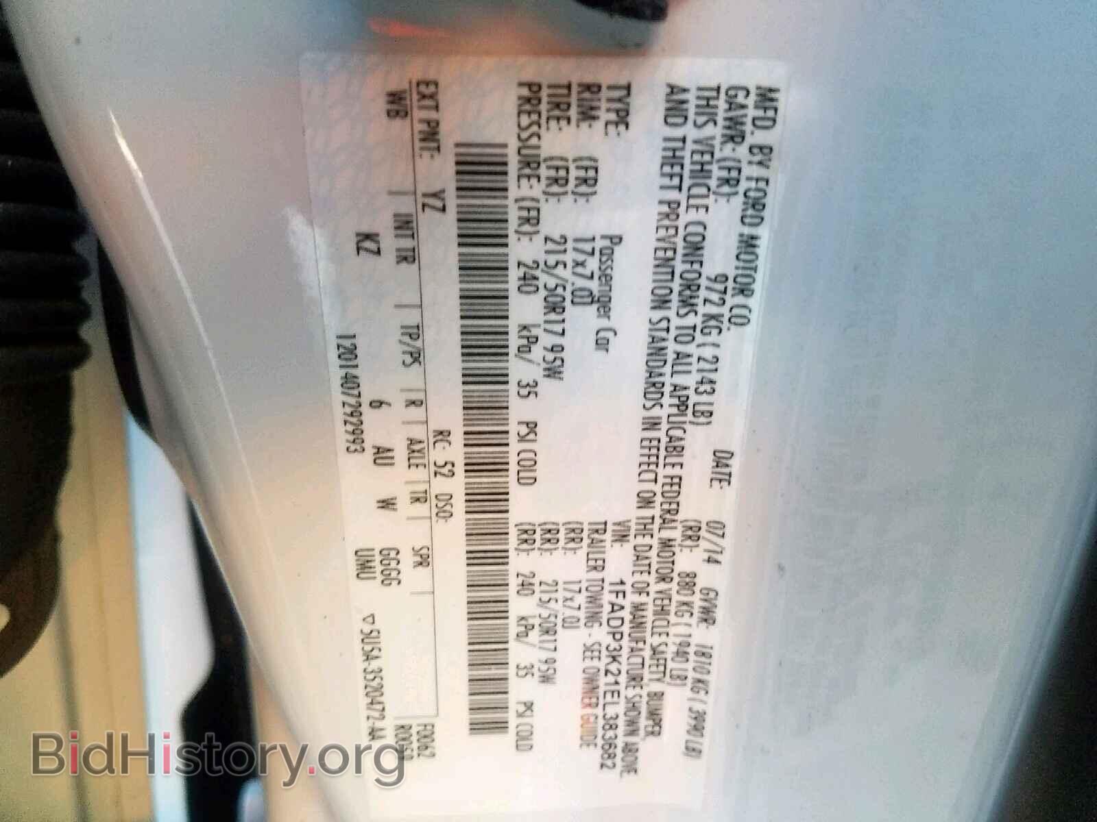 2014 FORD FOCUS SE - VIN: 1FADP3K21EL383682 - Фото 10