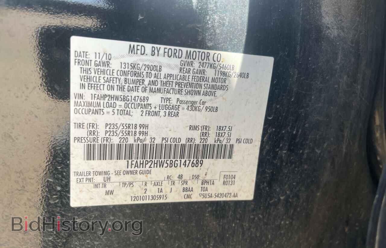 2011 FORD TAURUS - VIN: 1FAHP2HW5BG147689 - Фото 10