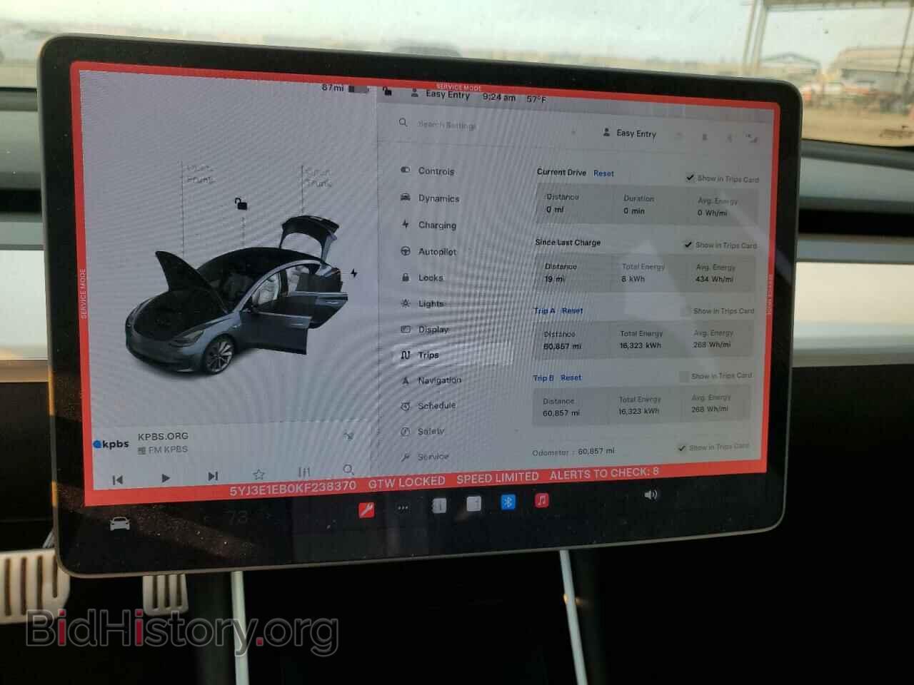2019 TESLA MODEL 3 - VIN: 5YJ3E1EB0KF238370 - Photo 9