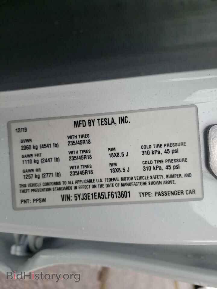 2020 TESLA MODEL 3 - VIN: 5YJ3E1EA5LF613601 - Photo 10