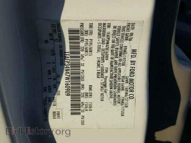 2007 FORD FOCUS - VIN: 1FAFP34N47W160909 - Фото 10