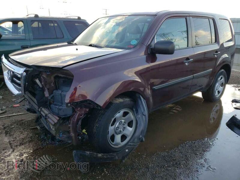 2014 Honda PILOT Pilot LX (VIN 5FNYF4H24EB044381) — photo 1 of 13, Copart, damage: front end