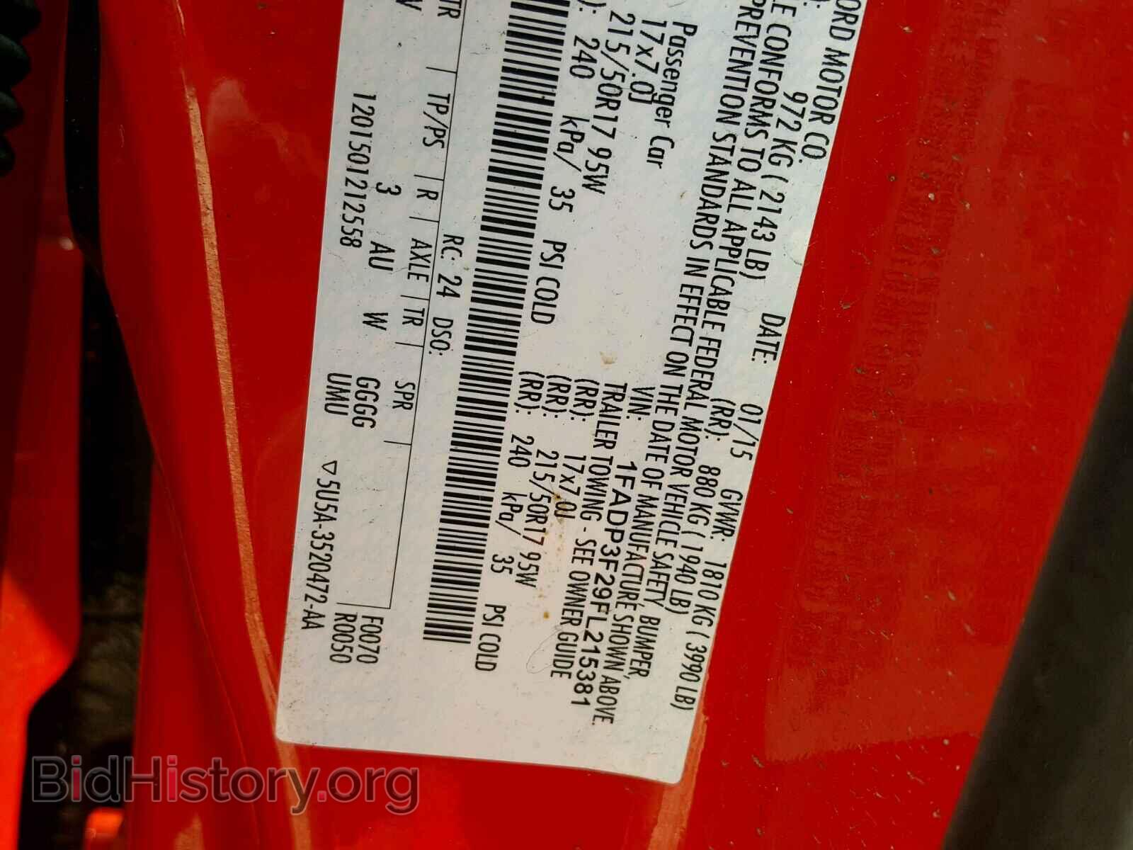 2015 FORD FOCUS - VIN: 1FADP3F29FL215381 - Фото 10