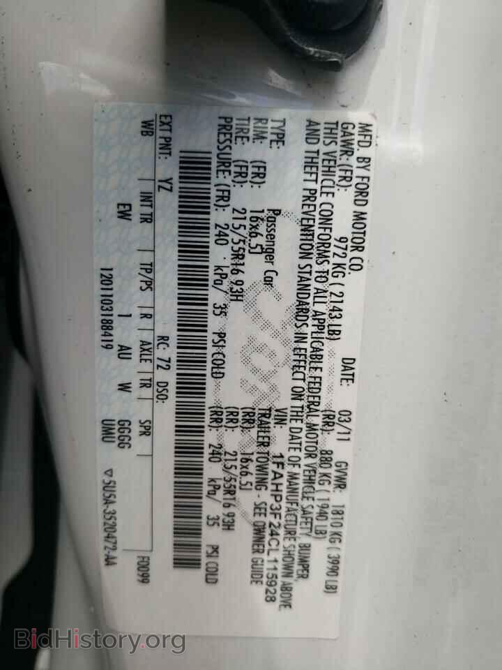 2012 FORD FOCUS - VIN: 1FAHP3F24CL115928 - Photo 10