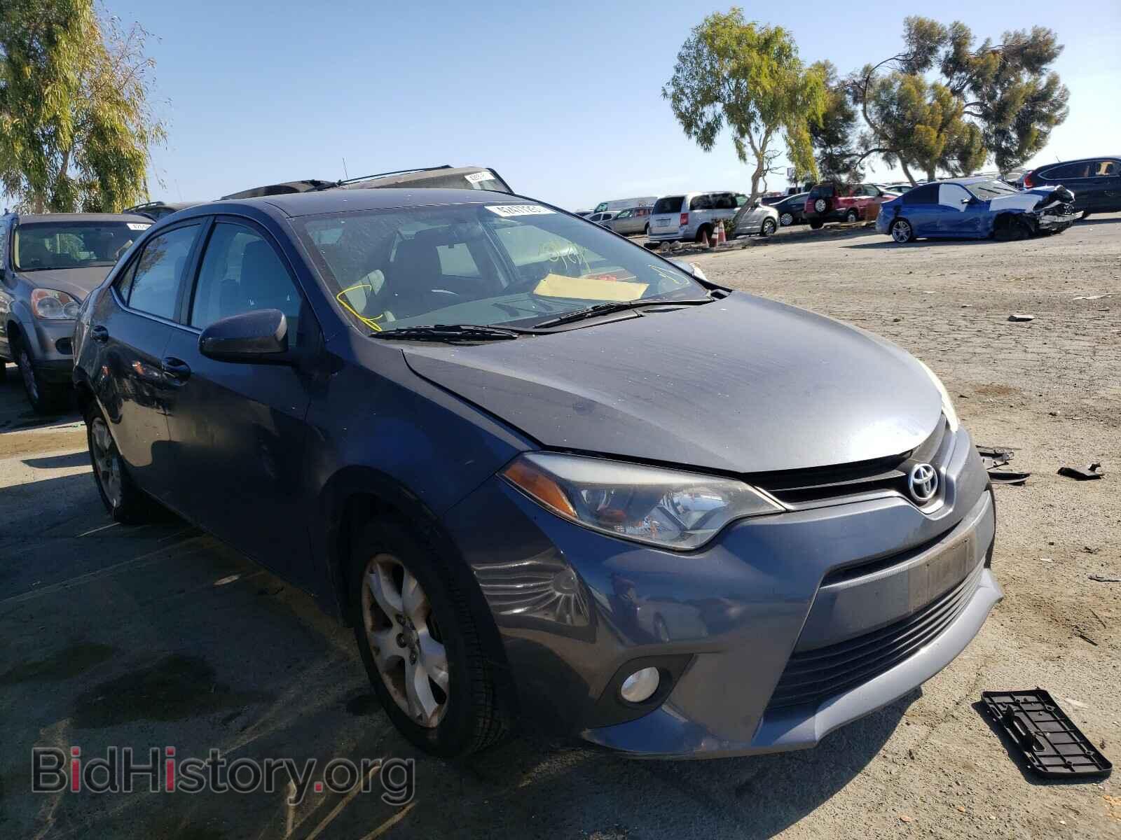 2014 Toyota COROLLA Corolla EC (VIN 5YFBPRHE8EP117475) — фото 1 из 10, Copart, повреждение: задняя часть