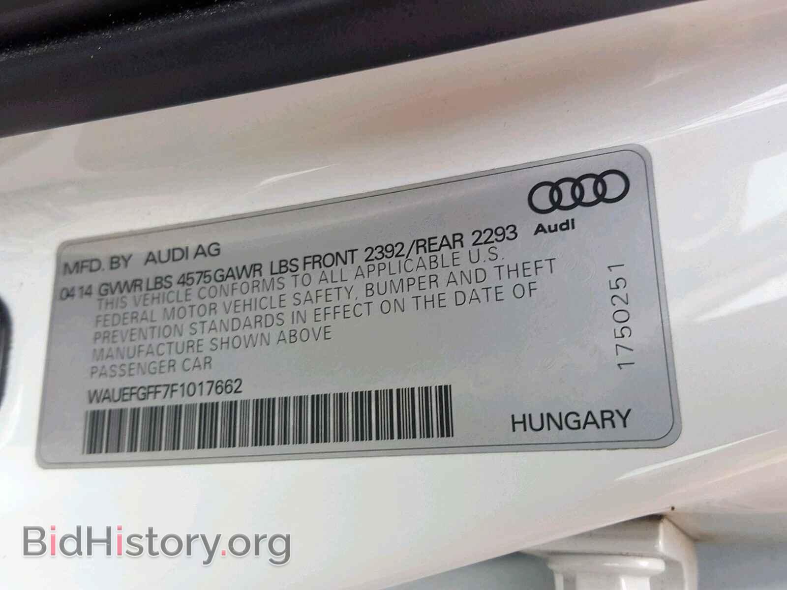 2015 AUDI A3 - VIN: WAUEFGFF7F1017662 - Фото 10