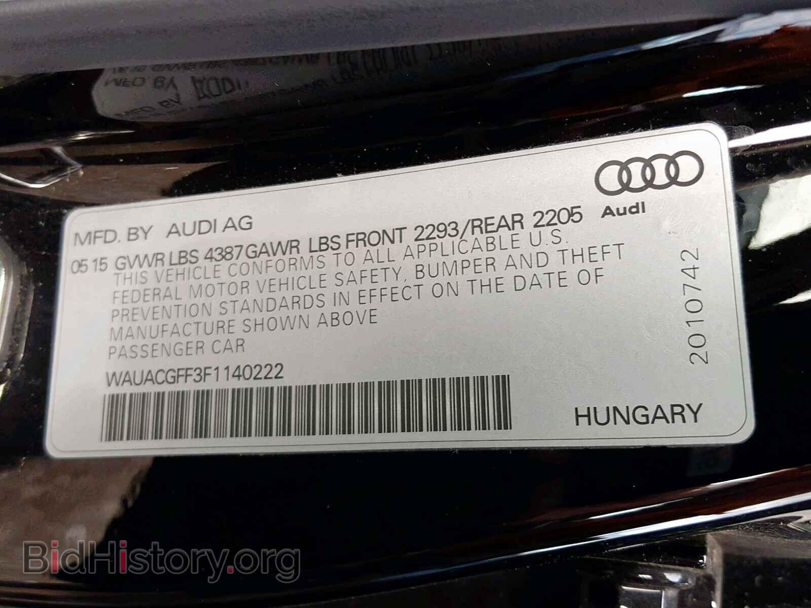 2015 AUDI A3 - VIN: WAUACGFF3F1140222 - Photo 10