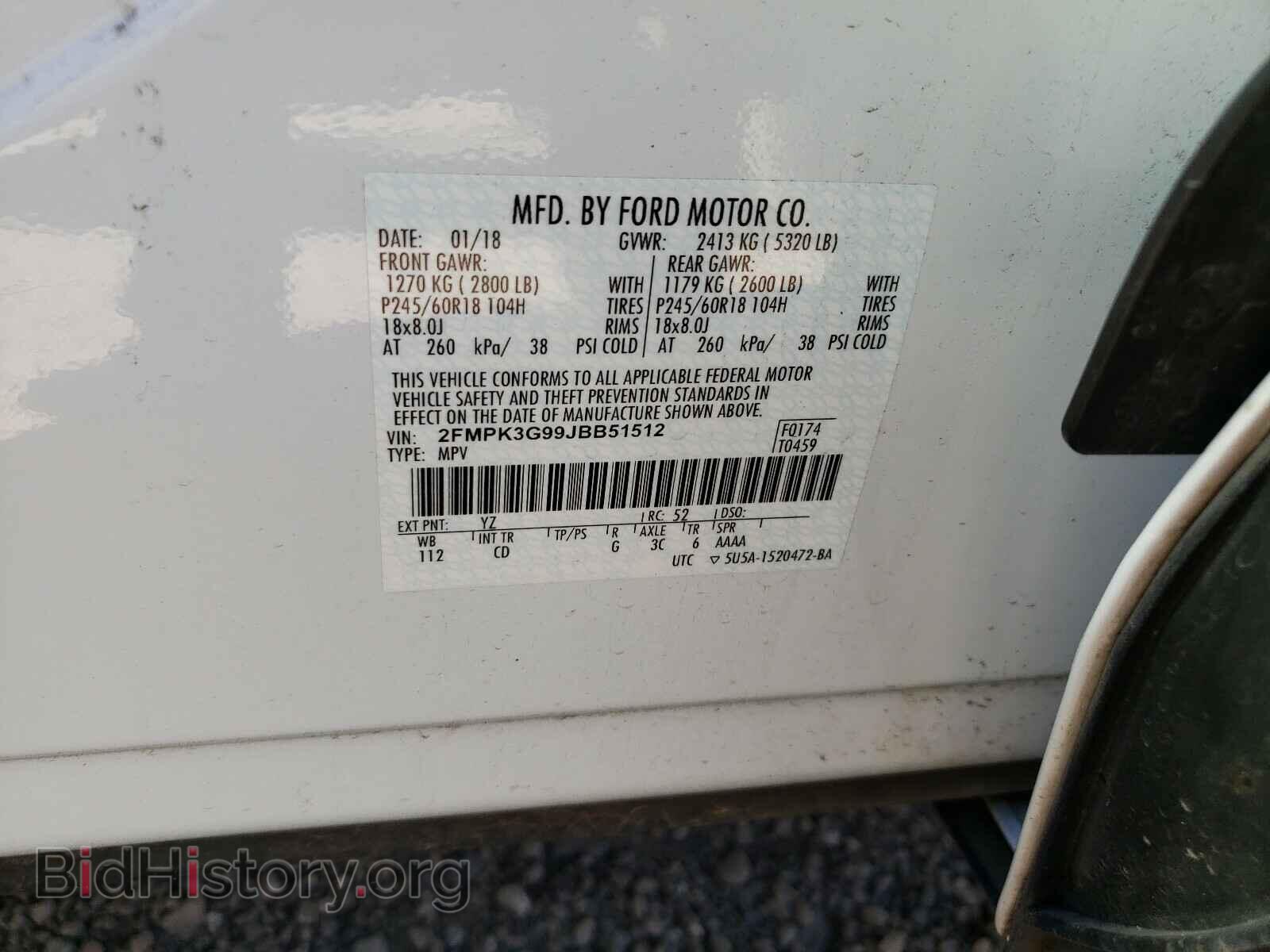 2018 FORD EDGE - VIN: 2FMPK3G99JBB51512 - Photo 10