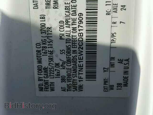 2012 FORD ECONOLINE - VIN: 1FTNE1EW2CDB17909 - Photo 10