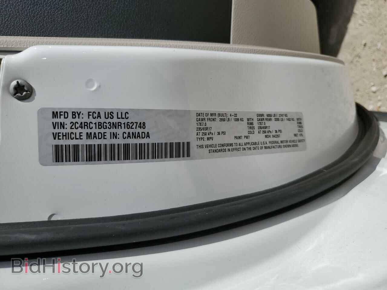 2022 CHRYSLER PACIFICA - VIN: 2C4RC1BG3NR162748 - Фото 14