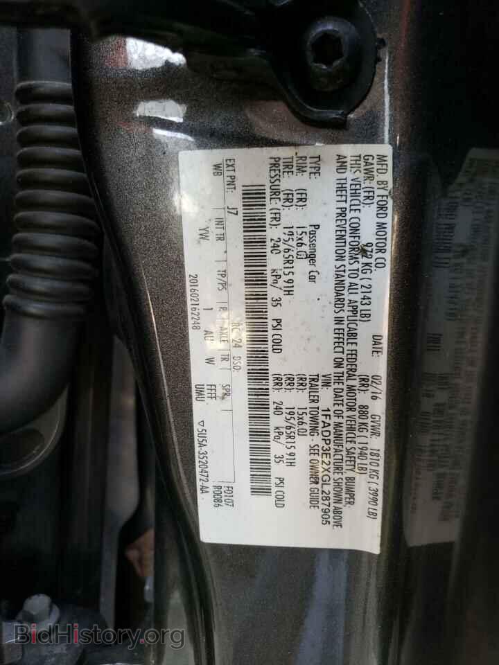 2016 FORD FOCUS - VIN: 1FADP3E2XGL287905 - Фото 12