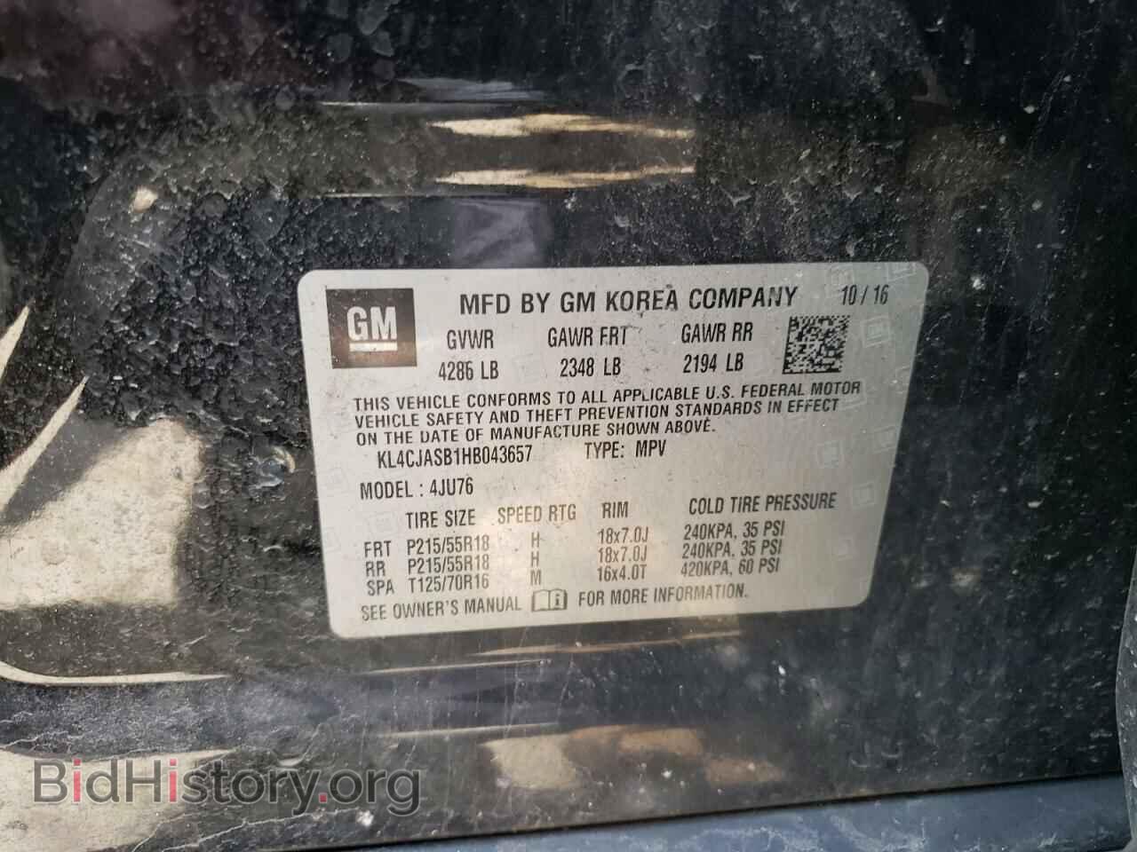 2017 BUICK ENCORE - VIN: KL4CJASB1HB043657 - Photo 10