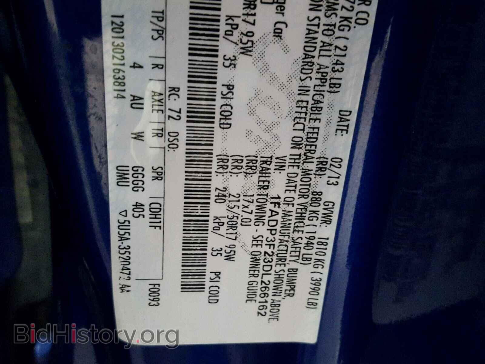 2013 FORD FOCUS - VIN: 1FADP3F23DL266162 - Photo 10