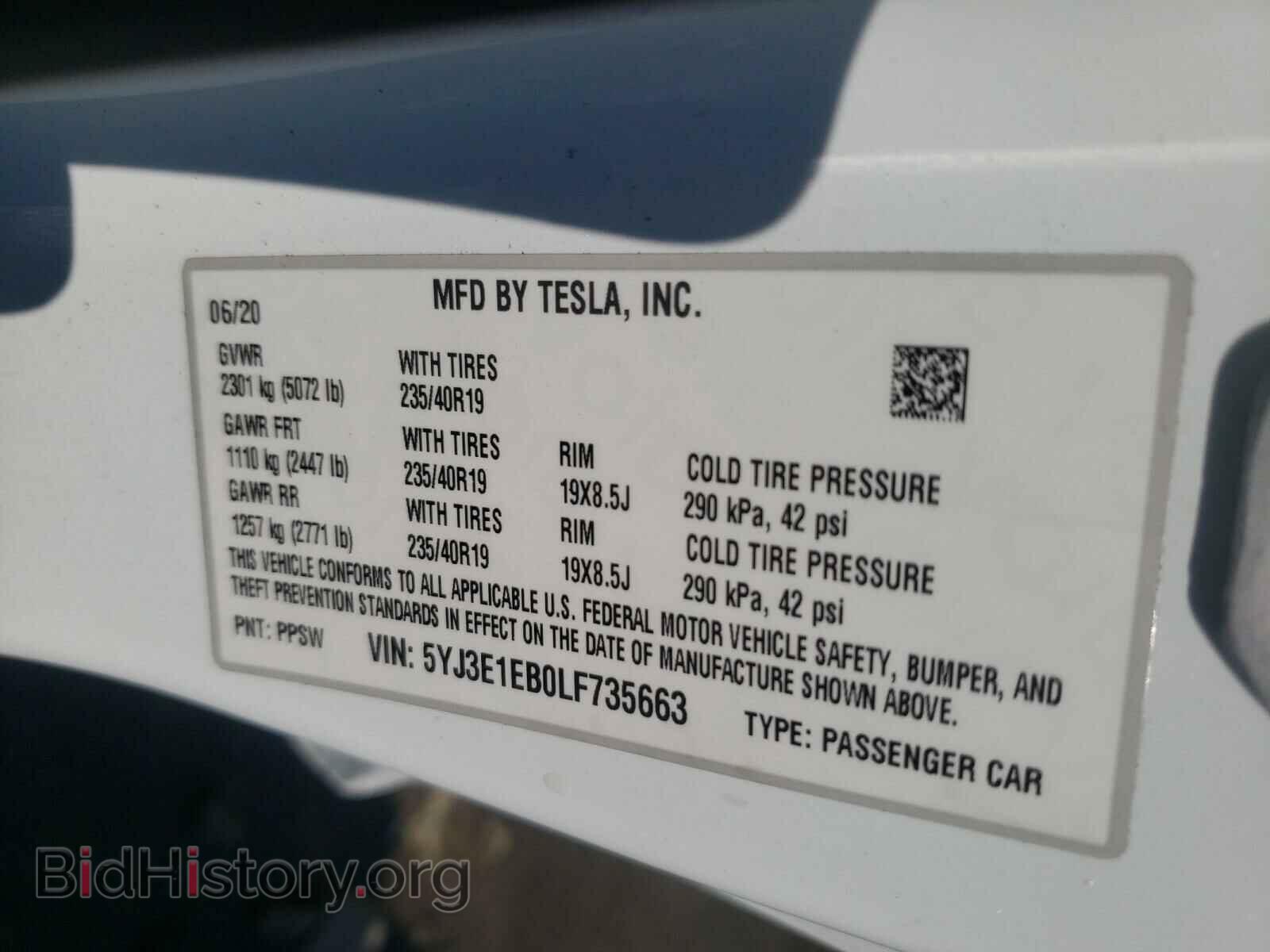 2020 TESLA MODEL 3 - VIN: 5YJ3E1EB0LF735663 - Photo 10