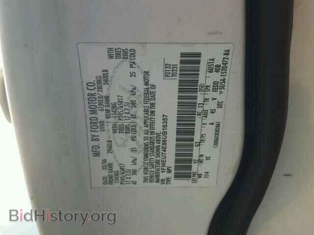 2006 FORD EXPLORER - VIN: 1FMEU74E86UB16357 - Фото 10
