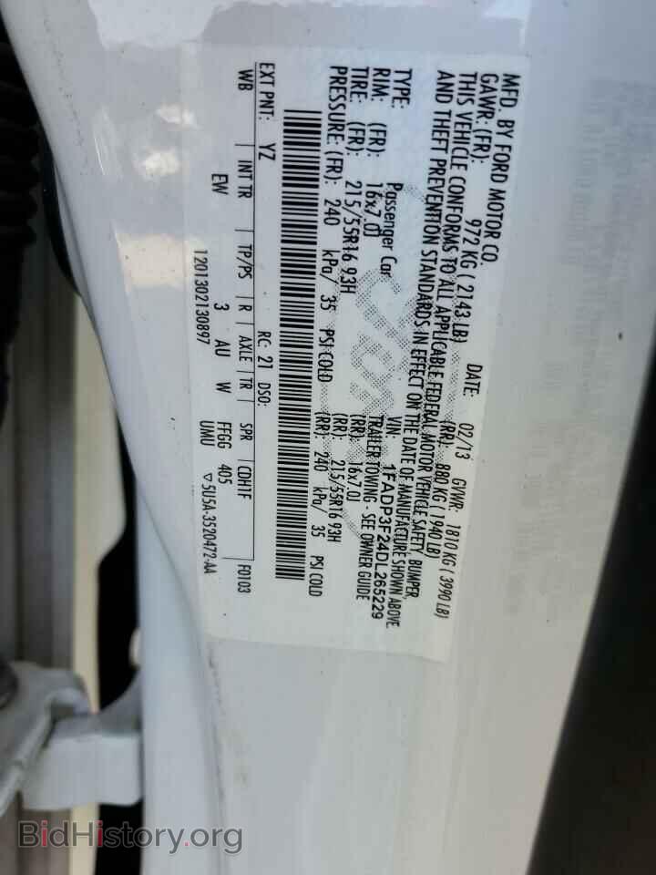 2013 FORD FOCUS - VIN: 1FADP3F24DL265229 - Фото 12
