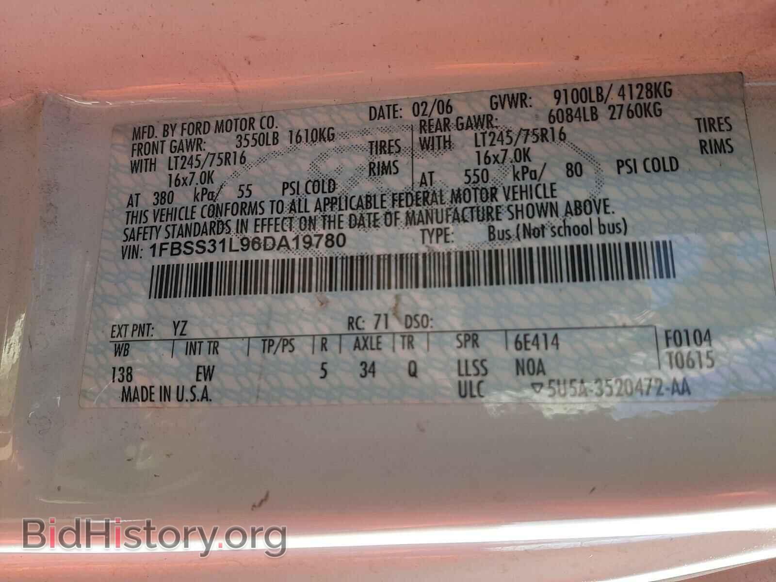 2006 FORD ECONOLINE - VIN: 1FBSS31L96DA19780 - Photo 10