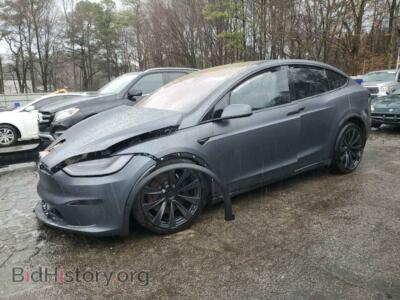 2022 Tesla MODEL X, charcoal — VIN 7SAXCBE67NF342832, Copart