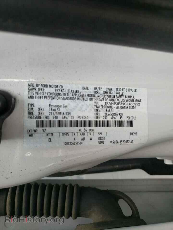 2012 FORD FOCUS - VIN: 1FAHP3F21CL468952 - Фото 10