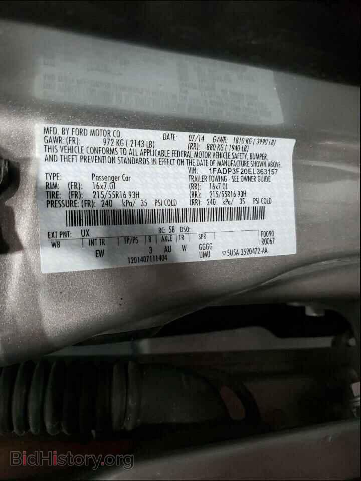 2014 FORD FOCUS - VIN: 1FADP3F20EL363157 - Photo 10
