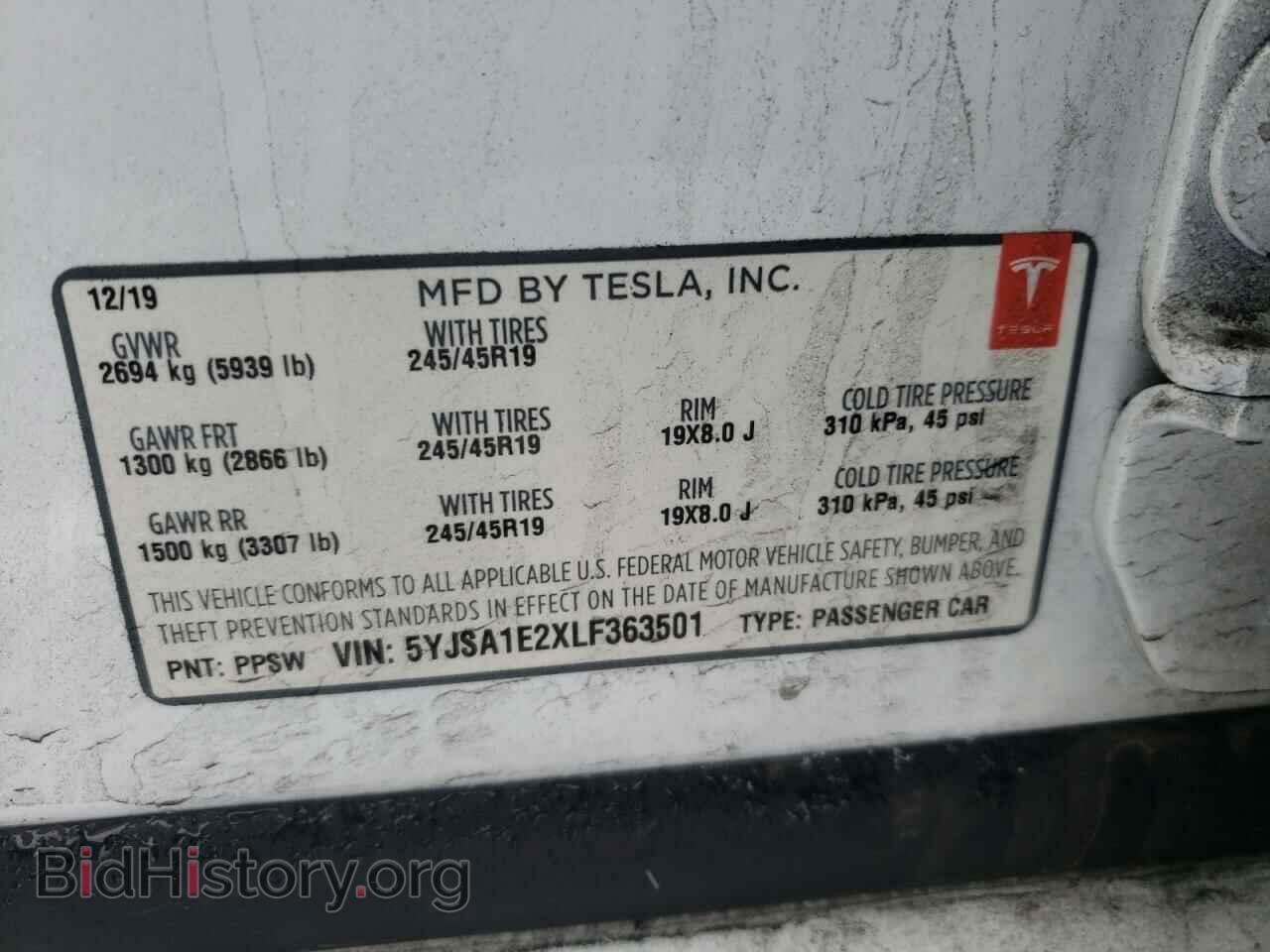 2020 TESLA MODEL S - VIN: 5YJSA1E2XLF363501 - Photo 13