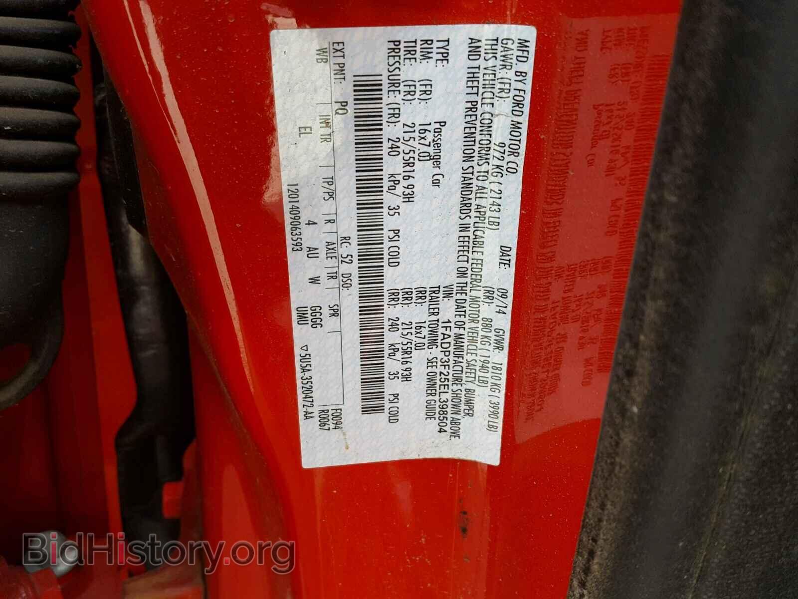 2014 FORD FOCUS - VIN: 1FADP3F25EL398504 - Photo 10