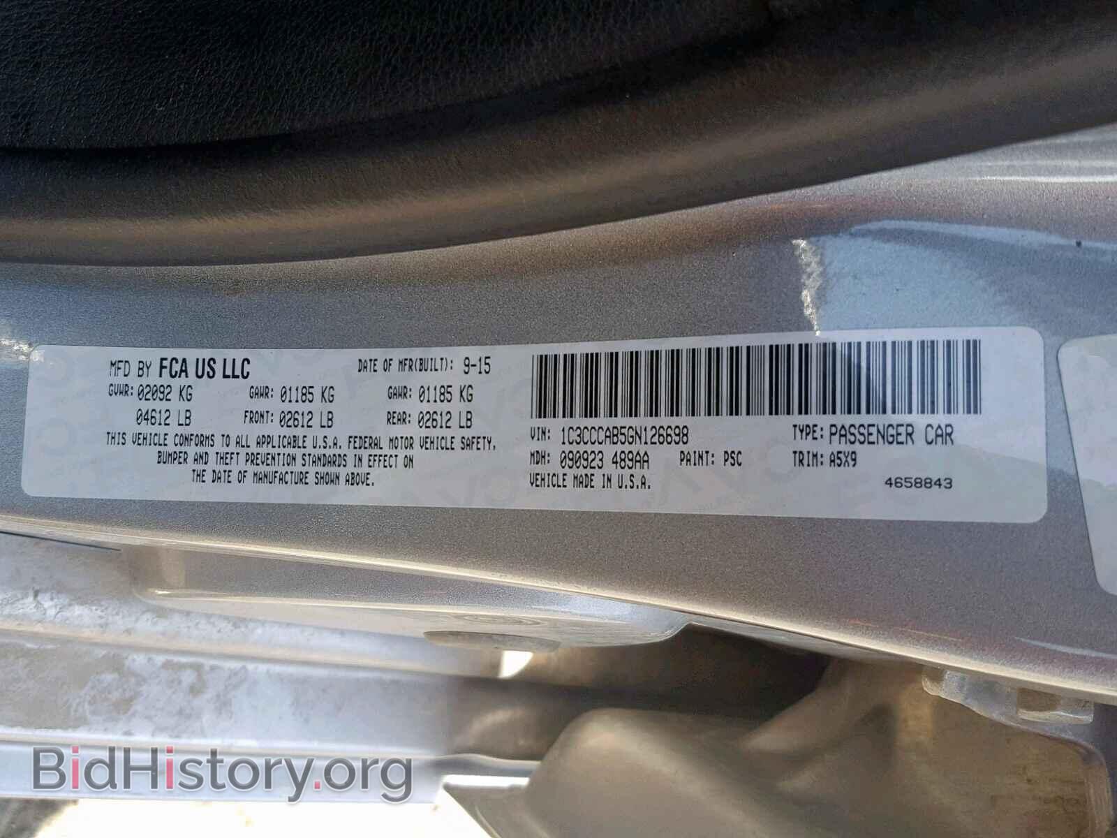 2016 CHRYSLER 200 - VIN: 1C3CCCAB5GN126698 - Photo 10