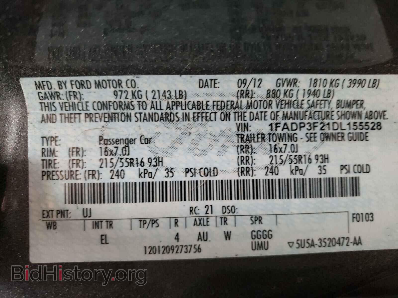 2013 FORD FOCUS - VIN: 1FADP3F21DL155528 - Photo 10