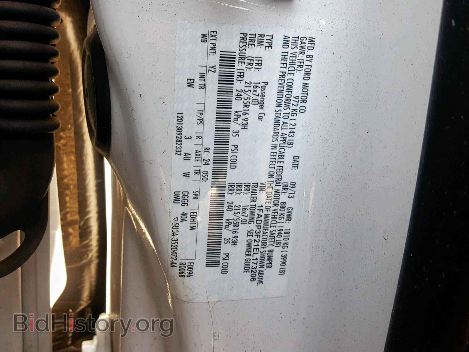 2014 FORD FOCUS SE - VIN: 1FADP3F21EL173206 - Фото 10