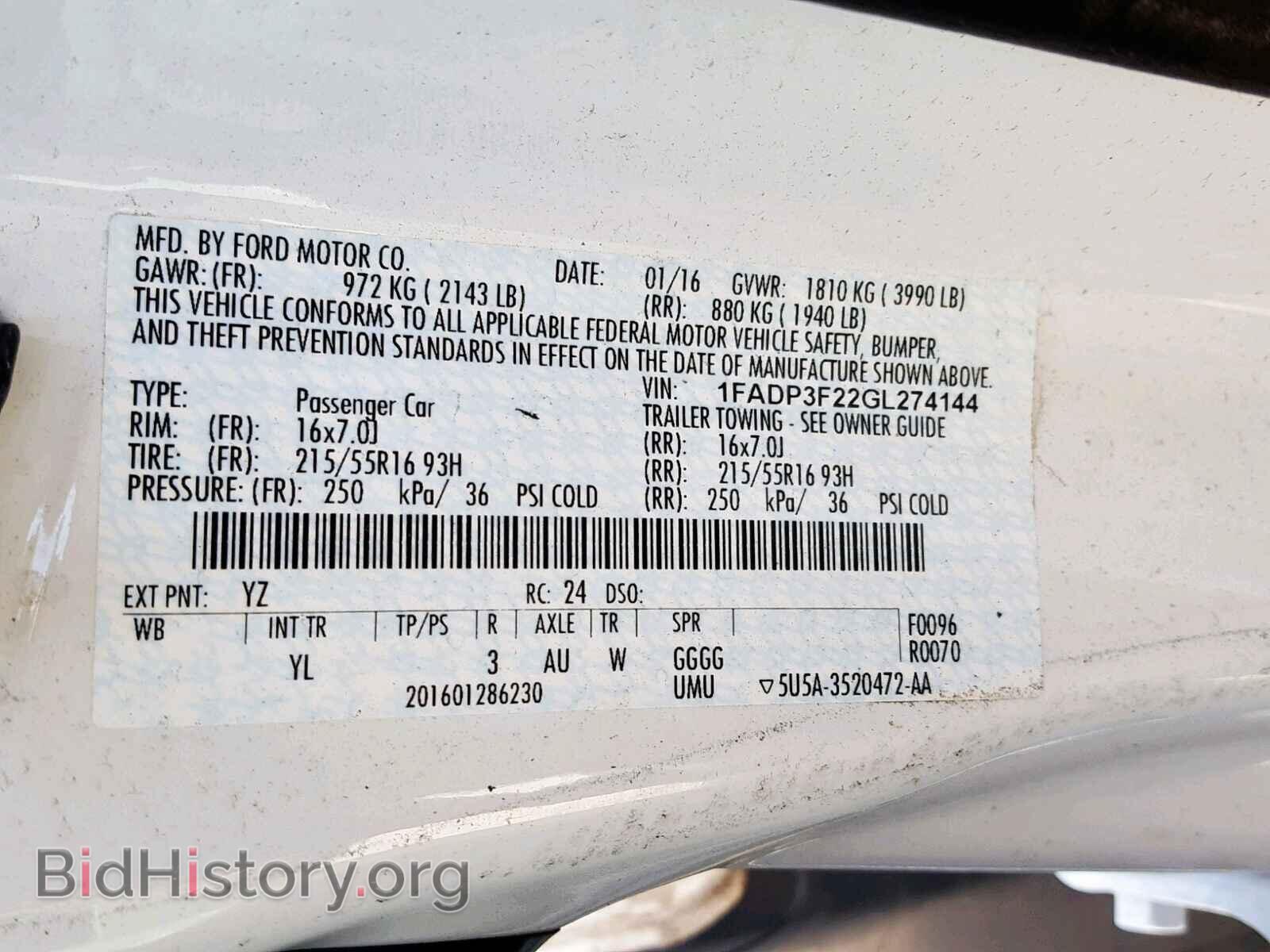 2016 FORD FOCUS SE - VIN: 1FADP3F22GL274144 - Фото 10