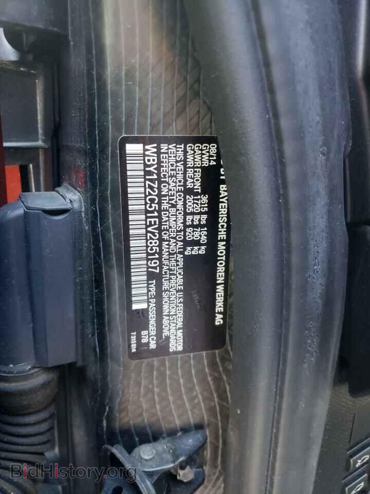 2014 BMW I SERIES - VIN: WBY1Z2C51EV285197 - Фото 10