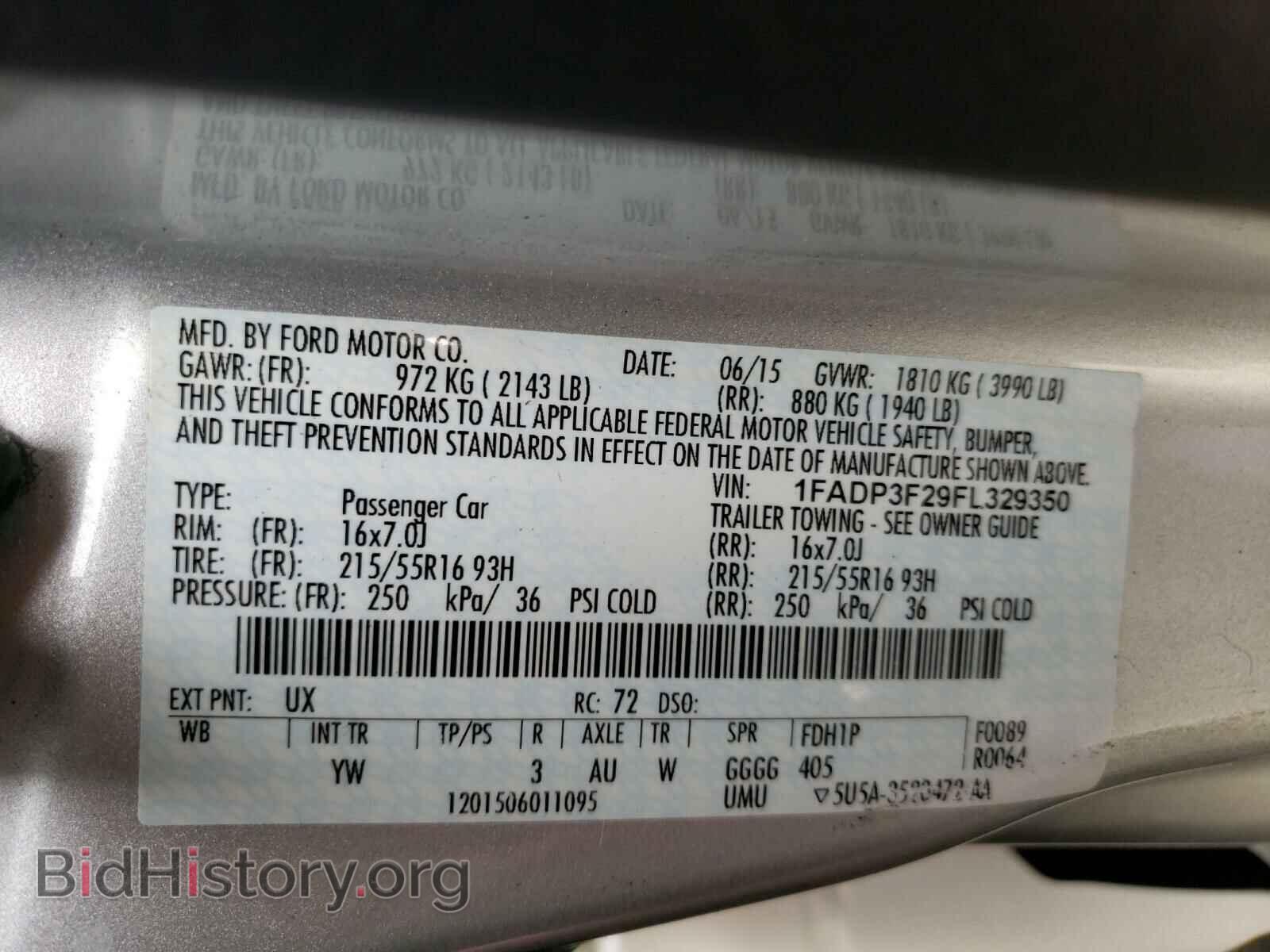 2015 FORD FOCUS - VIN: 1FADP3F29FL329350 - Фото 10