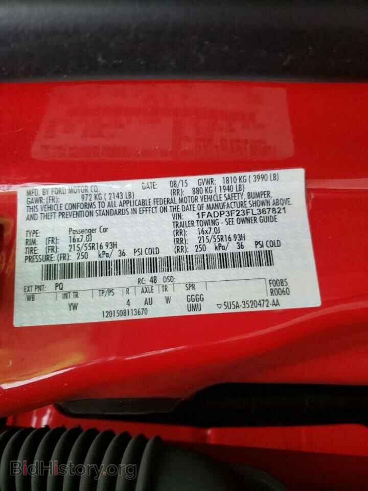 2015 FORD FOCUS - VIN: 1FADP3F23FL367821 - Photo 10