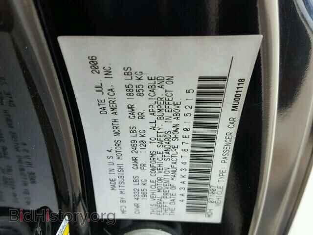 2007 MITSUBISHI ECLIPSE - VIN: 4A3AK34T87E015215 - Photo 10