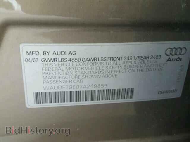 2007 AUDI A4 - VIN: WAUDF78E07A249859 - Photo 10