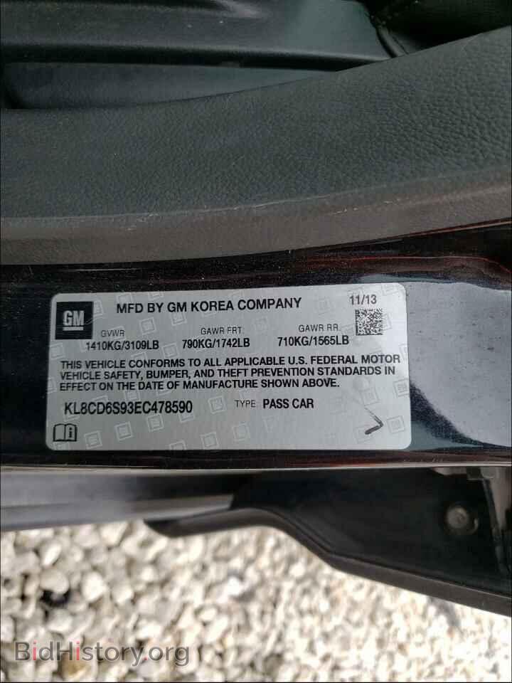 2014 CHEVROLET SPARK - VIN: KL8CD6S93EC478590 - Фото 10