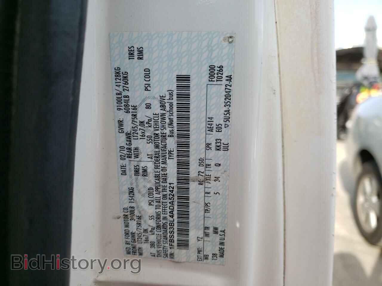 2010 FORD ECONOLINE - VIN: 1FBSS3BL4ADA52421 - Photo 10