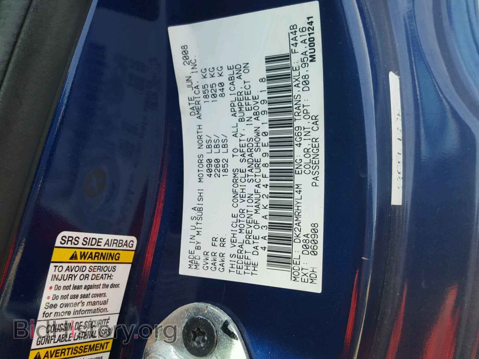 2009 MITSUBISHI ECLIPSE - VIN: 4A3AK24F89E019918 - Фото 10