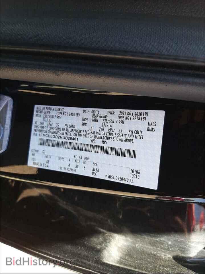 2017 FORD ESCAPE - VIN: 1FMCU0GD2HUB28461 - Photo 10