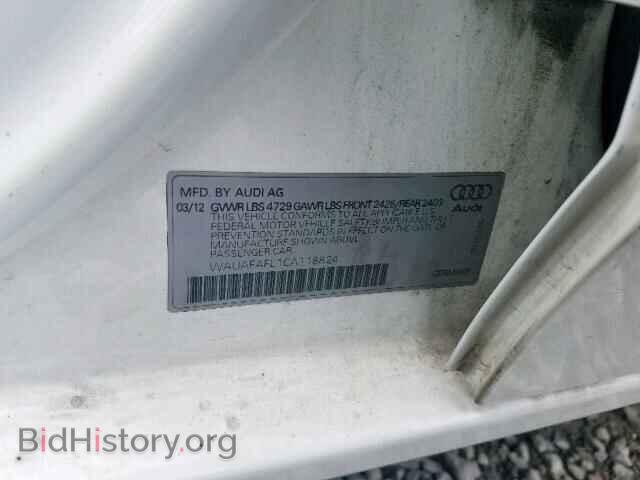 2012 AUDI A4 - VIN: WAUAFAFL1CA118824 - Photo 10