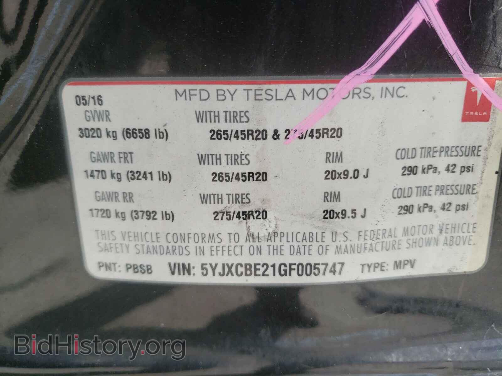 2016 TESLA MODEL X - VIN: 5YJXCBE21GF005747 - Photo 10