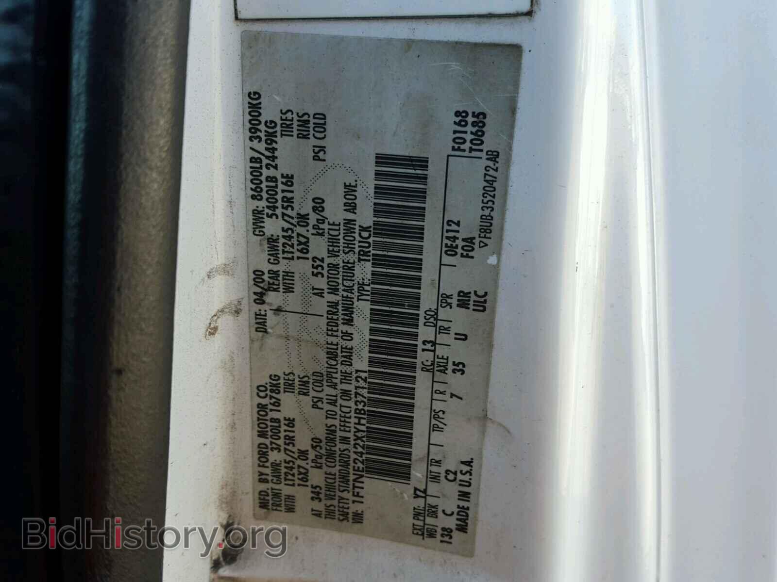 2000 FORD ECONOLINE - VIN: 1FTNE242XYHB37121 - Photo 10